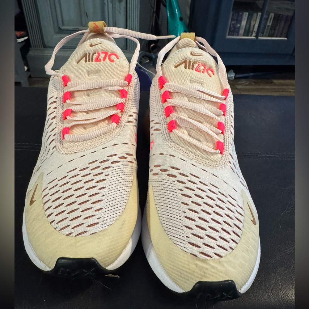 Nike Air Max 270 Pink and Gold Sneakers - Picture 7 of 15